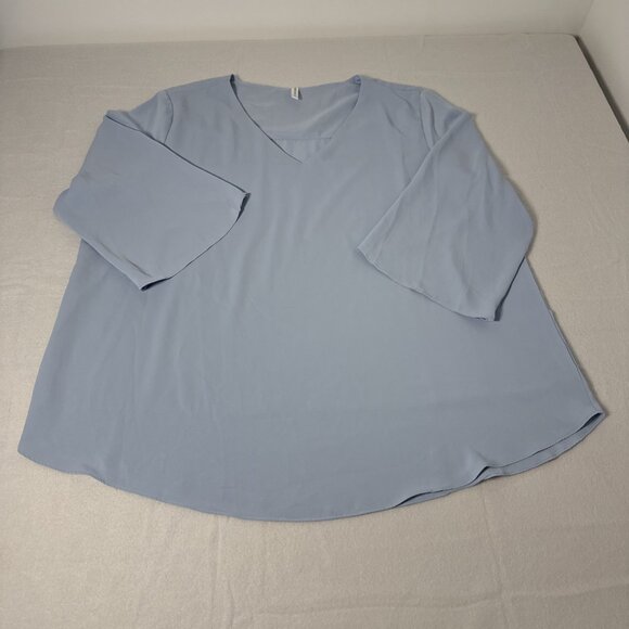 Taohuadao Women Size 2XL Blouse Baby Blue Top - Picture 1 of 11